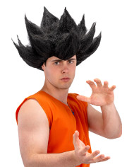 Black manga wig in box